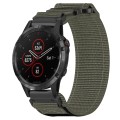 For Garmin Fenix 5 Plus 22mm Nylon Hook And Loop Fastener Watch Band(Grey)