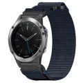 For Garmin Quatix 5 22mm Nylon Hook And Loop Fastener Watch Band(Blue)