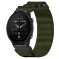 For Garmin Forerunner 955 22mm Nylon Hook And Loop Fastener Watch Band(Army Green)