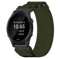 For Garmin Forerunner 945 22mm Nylon Hook And Loop Fastener Watch Band(Army Green)