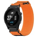 For Garmin Forerunner 935 22mm Nylon Hook And Loop Fastener Watch Band(Orange)