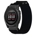 For Garmin Tactix 7 26mm Nylon Hook And Loop Fastener Watch Band(Black)