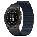 For Garmin Fenix 7X 26mm Nylon Hook And Loop Fastener Watch Band(Blue)