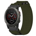 For Garmin Fenix 5X Sapphire 26mm Nylon Hook And Loop Fastener Watch Band(Army Green)