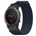 For Garmin Fenix 5X Sapphire 26mm Nylon Hook And Loop Fastener Watch Band(Blue)