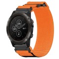 For Garmin Fenix 5X Plus 26mm Nylon Hook And Loop Fastener Watch Band(Orange)