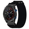 For Garmin Descent MK 2i 26mm Nylon Hook And Loop Fastener Watch Band(Black)