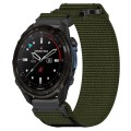 For Garmin Descent Mk3 43mm 20mm Nylon Hook And Loop Fastener Watch Band(Army Green)