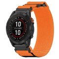 For Garmin Fenix 7S 20mm Nylon Hook And Loop Fastener Watch Band(Orange)