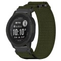 For Garmin Instinct 2S 20mm Nylon Hook And Loop Fastener Watch Band(Army Green)