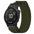 For Garmin Fenix 6S Pro 20mm Nylon Hook And Loop Fastener Watch Band(Army Green)