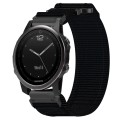 For Garmin Fenix 5S 20mm Nylon Hook And Loop Fastener Watch Band(Black)