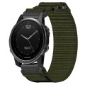 For Garmin Fenix 5S 20mm Nylon Hook And Loop Fastener Watch Band(Army Green)