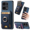 For Xiaomi Redmi Note 13 Pro 4G Retro Splitable Magnetic Stand Card Bag Leather Phone Case(Blue)