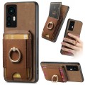 For Xiaomi 12T Retro Splitable Magnetic Stand Card Bag Leather Phone Case(Brown)