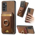 For Xiaomi Poco M5S 4G Retro Splitable Magnetic Stand Card Bag Leather Phone Case(Brown)