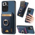 For Xiaomi Redmi Note 10 Pro 5G Retro Splitable Magnetic Stand Card Bag Leather Phone Case(Blue)