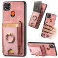 For Xiaomi Redmi 9C Retro Splitable Magnetic Stand Card Bag Leather Phone Case(Pink)