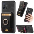 For Xiaomi Mi 11T/11T Pro Retro Splitable Magnetic Stand Card Bag Leather Phone Case(Black)