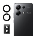 For Redmi Note 13 4G ENKAY Hat-Prince 9H Rear Camera Lens Aluminium Alloy Tempered Glass Film(Black)