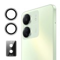For Xiaomi Redmi 13C ENKAY Hat-Prince 9H Rear Camera Lens Aluminium Alloy Tempered Glass Film(Silver
