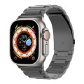 For Apple Watch Ultra 2 49mm I-Shaped Titanium Watch Band(Black)