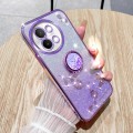 For vivo S18E Gradient Glitter Immortal Flower Ring All-inclusive Phone Case(Purple)