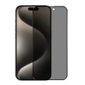 For iPhone 15 Pro Max NORTHJO A++ 28 Degree Privacy Full Glue Silk Printing Tempered Glass Film