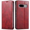 For Google Pixel 8a Suteni J02 Oil Wax Wallet Leather Phone Case(Red)