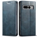 For Google Pixel 7 Suteni J02 Oil Wax Wallet Leather Phone Case(Blue)