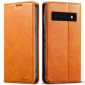 For Google Pixel 6 Pro Suteni J02 Oil Wax Wallet Leather Phone Case(Khaki)