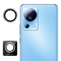 For Xiaomi 13 Lite 4G ENKAY Hat-Prince 9H Rear Camera Lens Aluminium Alloy Tempered Glass Film(Silve
