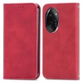 For Honor 100 Pro Retro Skin Feel Magnetic Flip Leather Phone Case(Red)