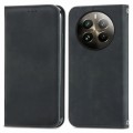 For  Realme 12 Pro Retro Skin Feel Magnetic Flip Leather Phone Case(Black)