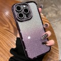 For iPhone 15 Pro Diamond Gradient Glitter TPU Phone Case(Gradient Purple)