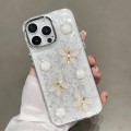 For iPhone 13 Pro Glitter 3D Butterfly TPU Phone Case(Gold)