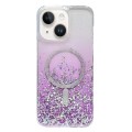 For iPhone 15 Plus Gradient Glitter MagSafe PC Hybrid TPU Phone Case(Gradient Purple)