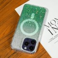 For iPhone 13 Pro Gradient Glitter Starry MagSafe Phone Case(Gradient Green)