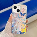 For iPhone 13 Electroplating Laser Butterfly Phone Case(Blue Butterflies AB4)