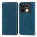 For Infinix Note 40 Pro  4G Retro Skin Feel Magnetic Flip Leather Phone Case(Blue)