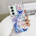 For Samsung Galaxy S23 FE 5G Electroplating Laser Butterfly Phone Case(Blue Butterflies AB4)