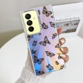 For Samsung Galaxy A15 5G Electroplating Laser Butterfly Phone Case(Black Butterflies AB5)