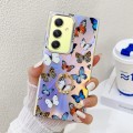 For Samsung Galaxy A34 5G Electroplating Laser Butterfly Ring Holder Phone Case(Color Butterflies AB