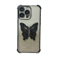 For iPhone 7 / 8 / SE 2022 Electroplated Glitter 3D Butterfly Four-corner Shockproof TPU Phone Case