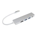 4 in 1 Type C Hub with HDMI  USB 3.0 Adapter for MacBook Hub USB Computer Peripherals USB Type C HDM