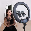 HQ-18N 18 inch 45cm LED Ring Vlogging Photography Video Lights Kits with Remote Control & Phone Clam