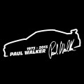 10 PCS Paul Walker Fashion Car Styling Vinyl Car Sticker, Size: 13x5cm(Silver)