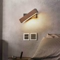 Simple Rotatable Bedside Bedroom Wall Lamp Warm Night Light, Size:31cm(Walnut)