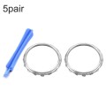 For Xbox One Elite 5pairs 3D Replacement Ring + Screwdriver Handle Accessories, Colour:Silver Platin