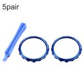 For Xbox One Elite 5pairs 3D Replacement Ring + Screwdriver Handle Accessories, Colour:Blue Plating